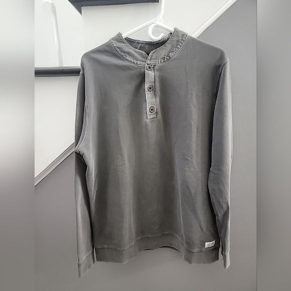 Banks Journal Organic Cotton Button Henly Men L Preppy Hipster Casual - Picture 2 of 5